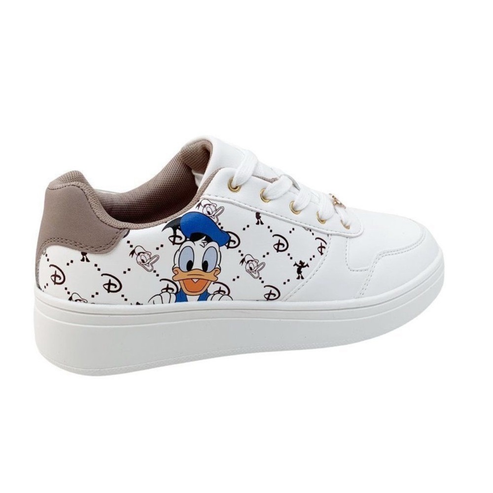 NEW / NENER WORN Disney Donald Duck White Low-Top Sneaker Women  6, 7 & 8 - Picture 2 of 11